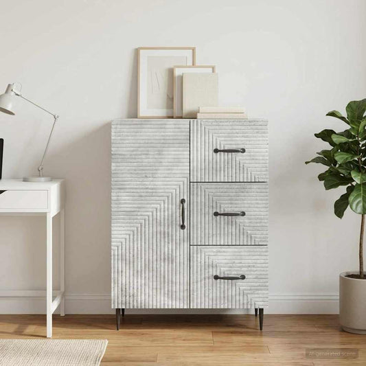 Credenza con cassetto Grigio Cemento 66 x 34,5 x 89,5 cm