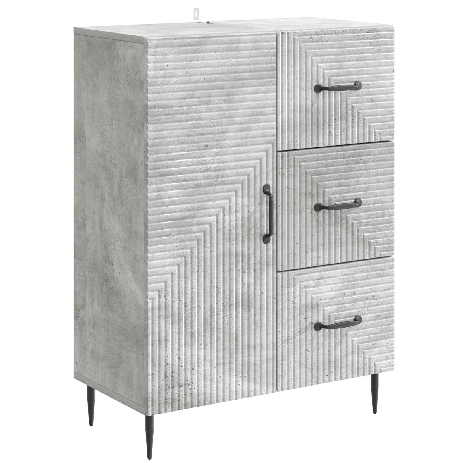 Credenza con cassetto Grigio Cemento 66 x 34,5 x 89,5 cm | homemem39