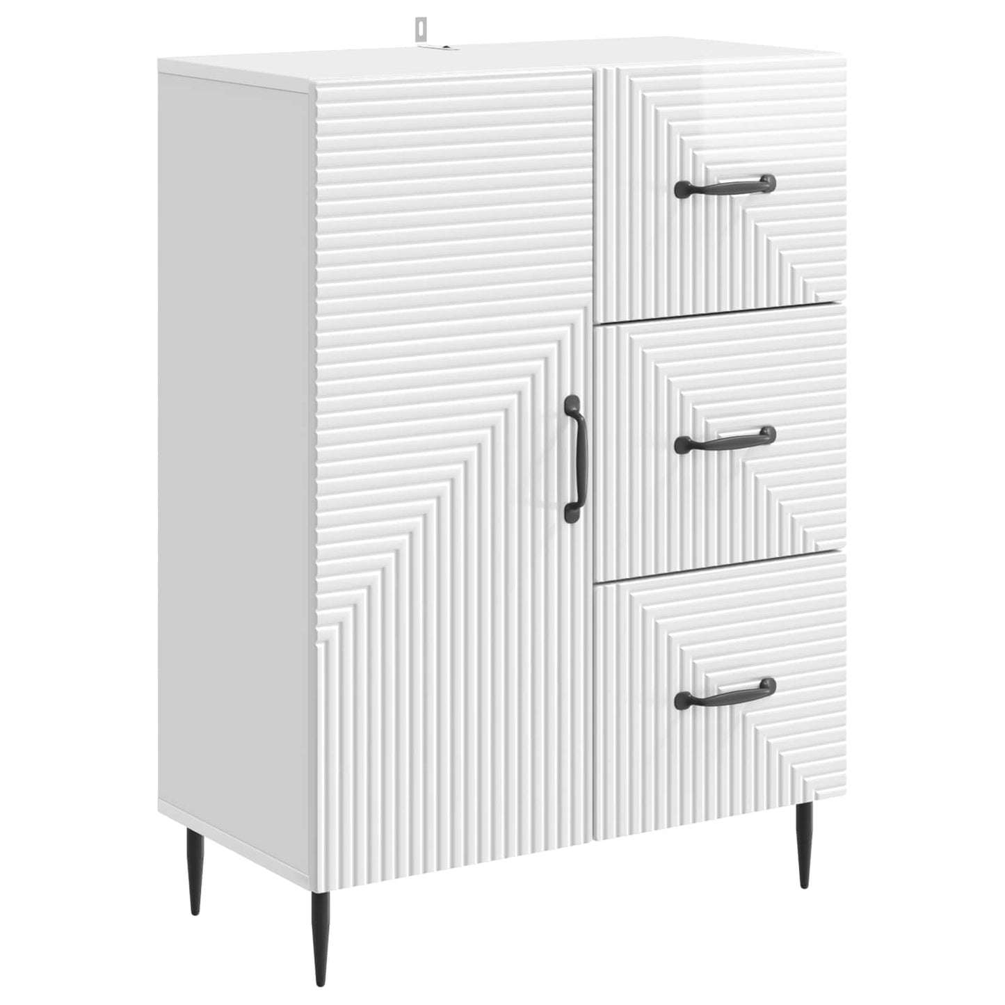Credenza Bianco Lucido 66 x 34,5 x 89,5 cm Legno ingegnerizzato | homemem39
