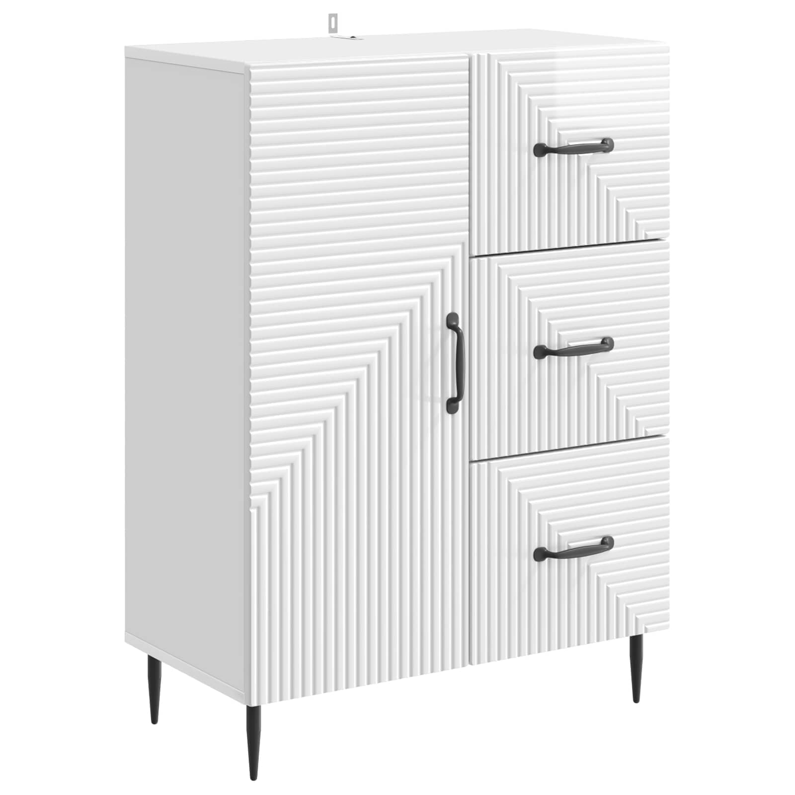 Credenza Bianco Lucido 66 x 34,5 x 89,5 cm Legno ingegnerizzato | homemem39