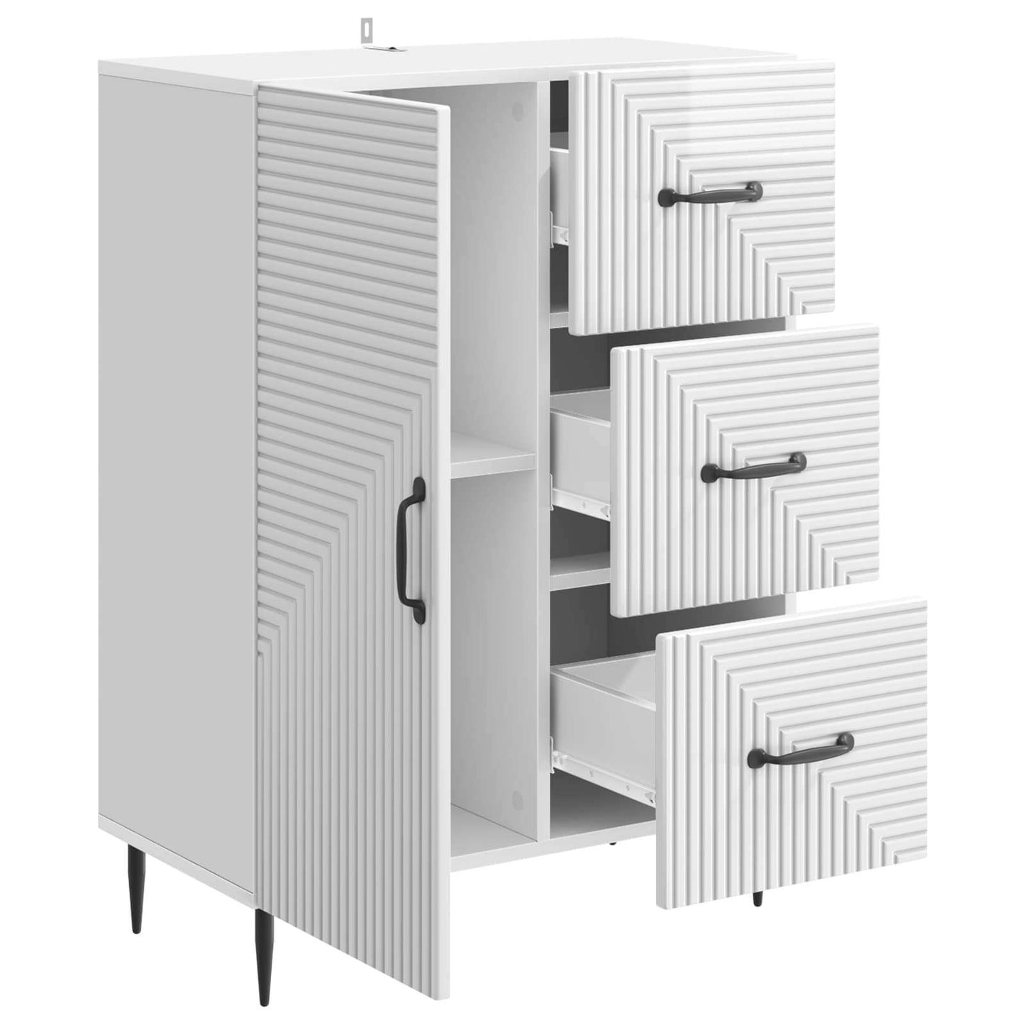 Credenza Bianco Lucido 66 x 34,5 x 89,5 cm Legno ingegnerizzato | homemem39