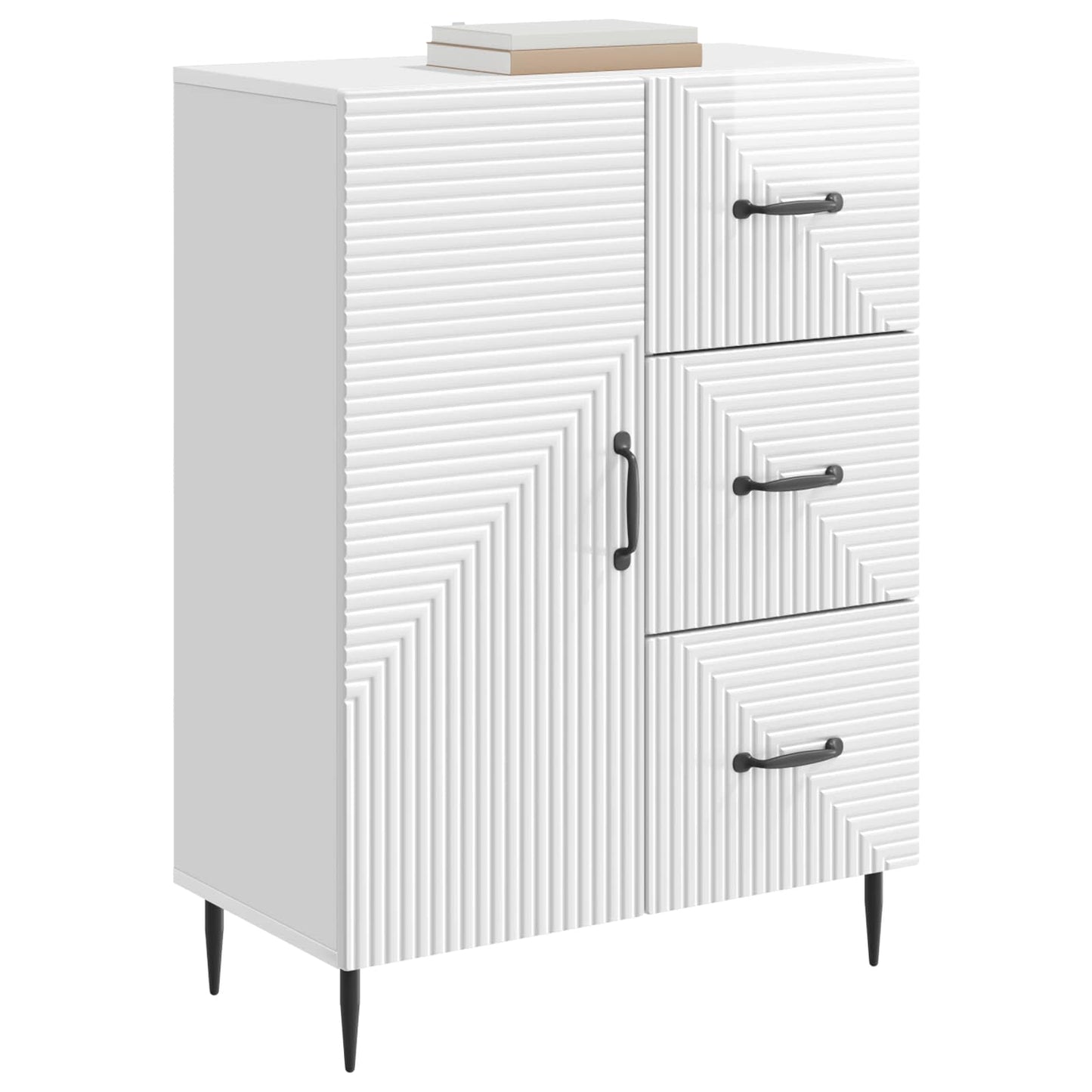Credenza Bianco Lucido 66 x 34,5 x 89,5 cm Legno ingegnerizzato | homemem39