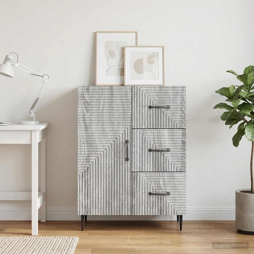 Credenza Grigio Sonoma 66 x 34,5 x 89,5 cm Legno ingegnerizzato