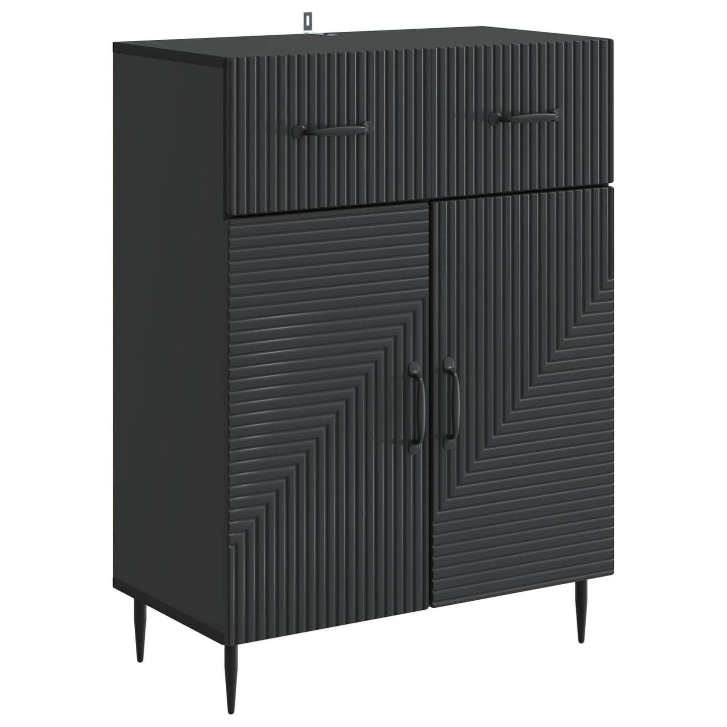 Credenza Nero 66 x 34,5 x 89,5 cm Legno ingegnerizzato