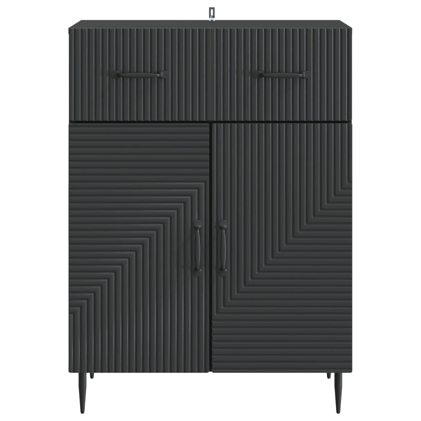 Credenza Nero 66 x 34,5 x 89,5 cm Legno ingegnerizzato