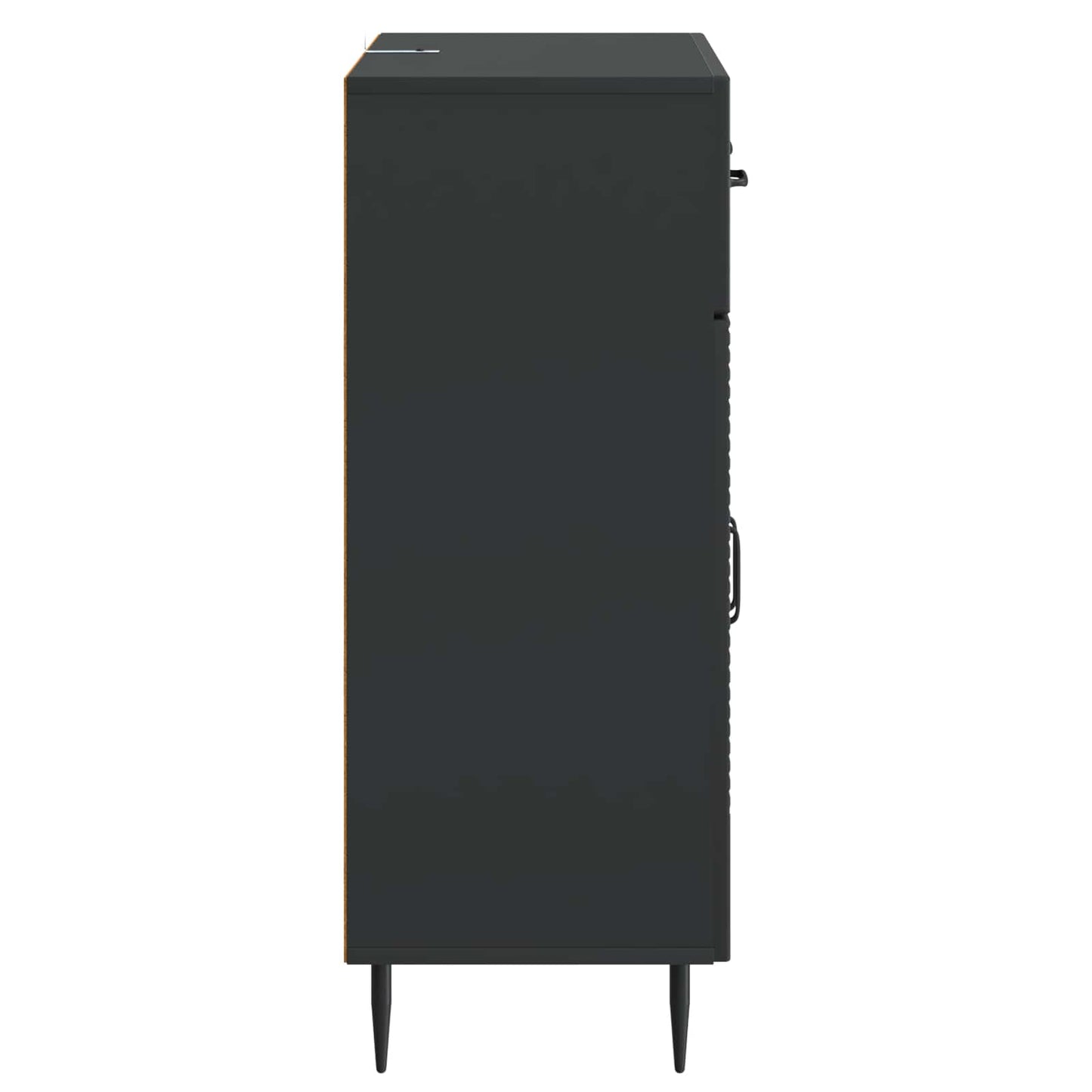 Credenza Nero 66 x 34,5 x 89,5 cm Legno ingegnerizzato