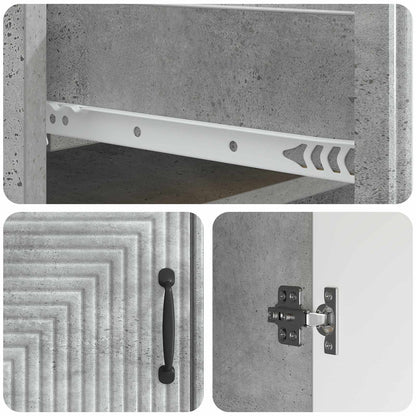 Credenza con cassetto Grigio Cemento 66 x 34,5 x 89,5 cm | homemem39