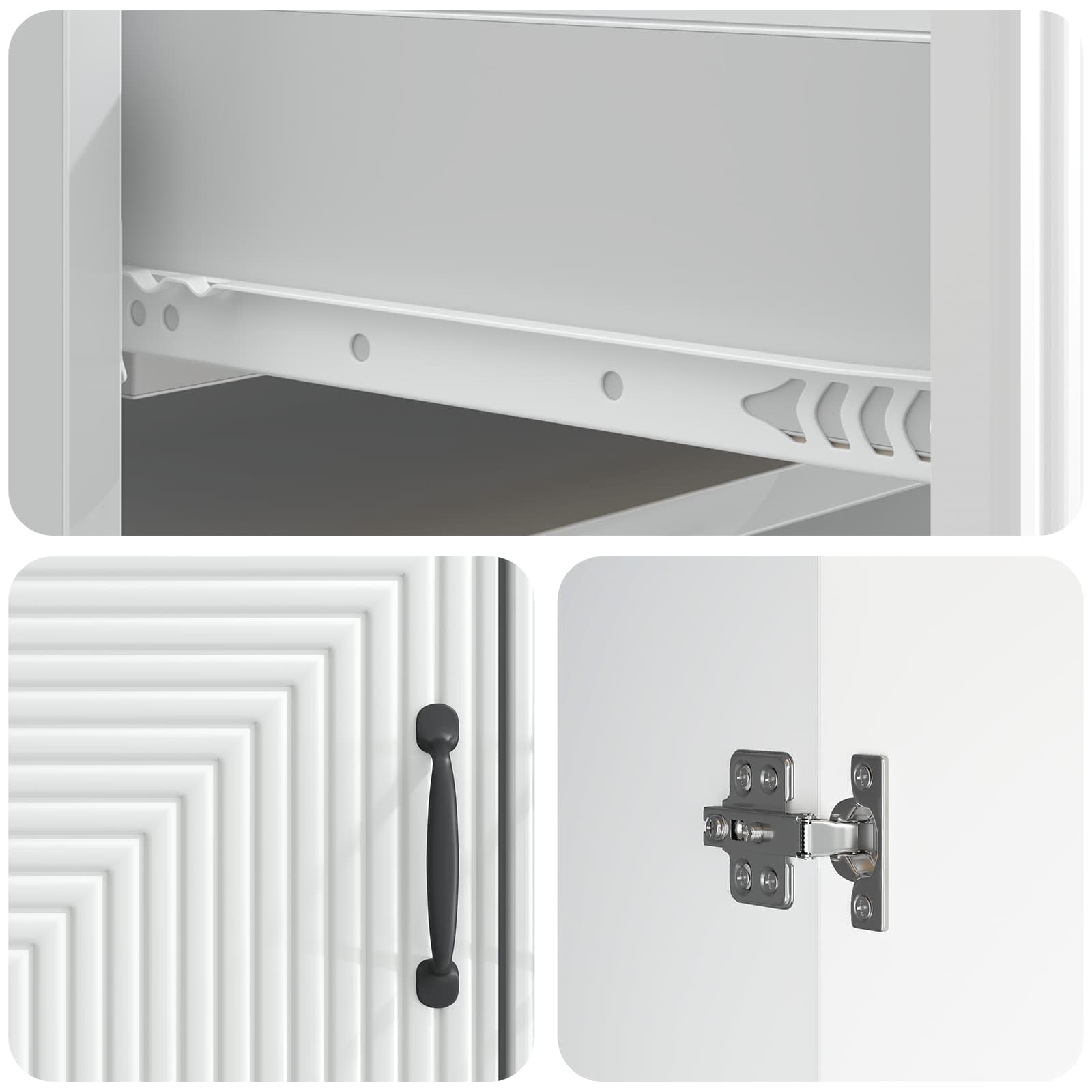 Credenza Bianco Lucido 66 x 34,5 x 89,5 cm Legno ingegnerizzato | homemem39