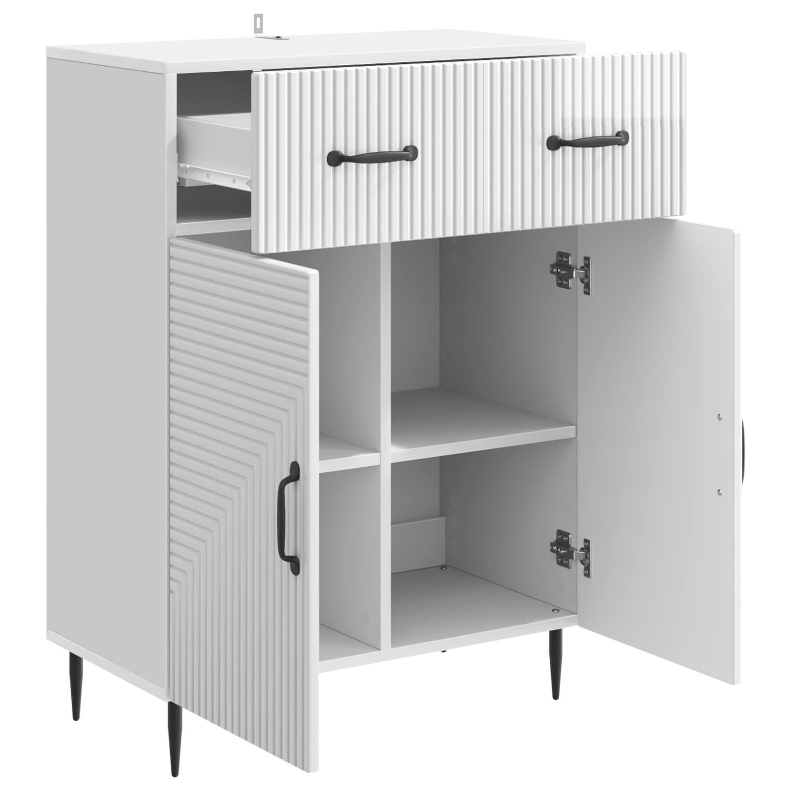 Credenza Bianco Lucido 66 x 34,5 x 89,5 cm Legno ingegnerizzato | homemem39