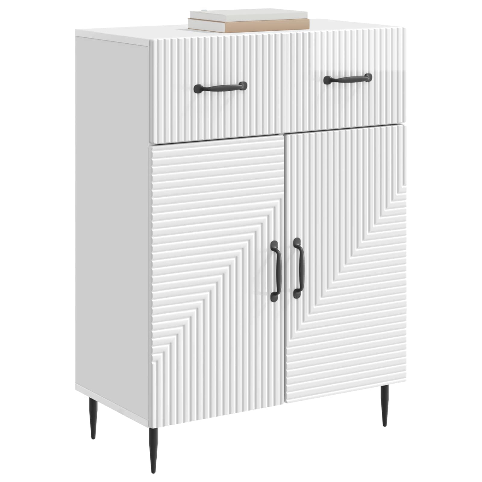Credenza Bianco Lucido 66 x 34,5 x 89,5 cm Legno ingegnerizzato | homemem39