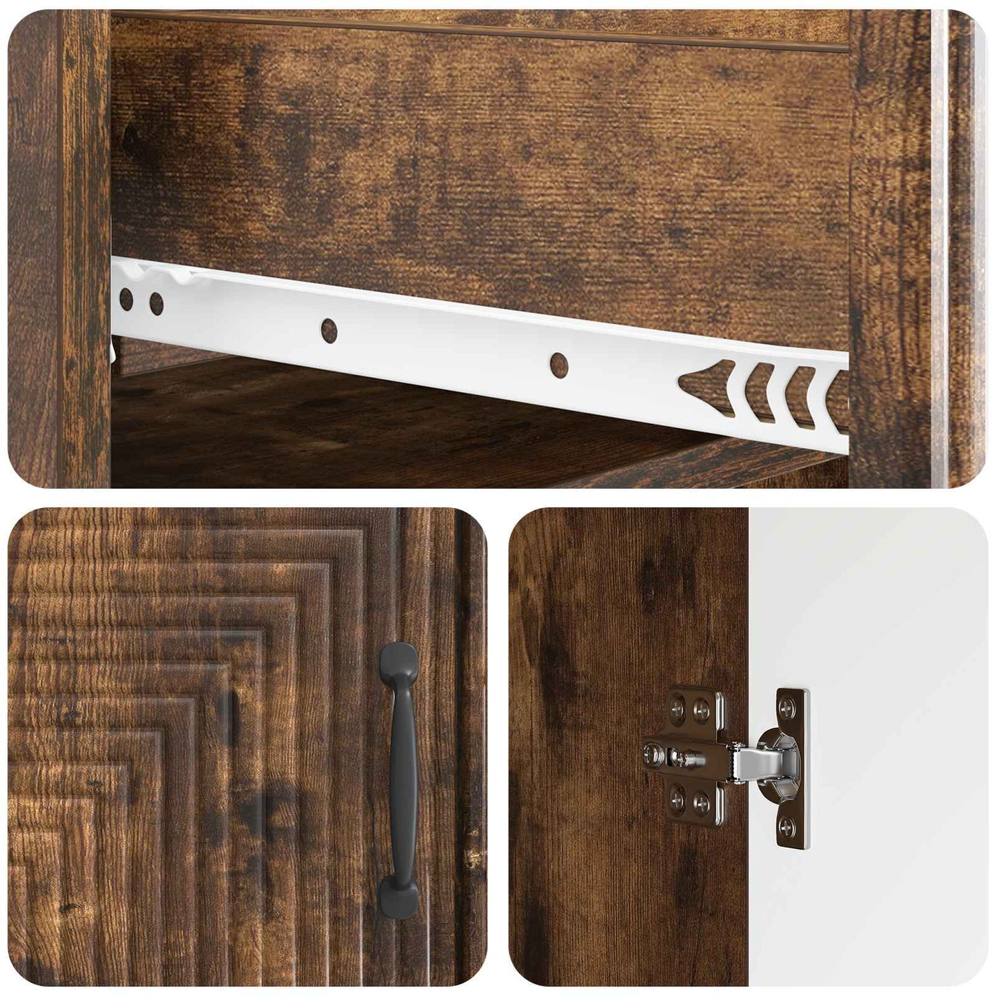 Credenza Rovere Fumo 66 x 34,5 x 89,5 cm Legno ingegnerizzato