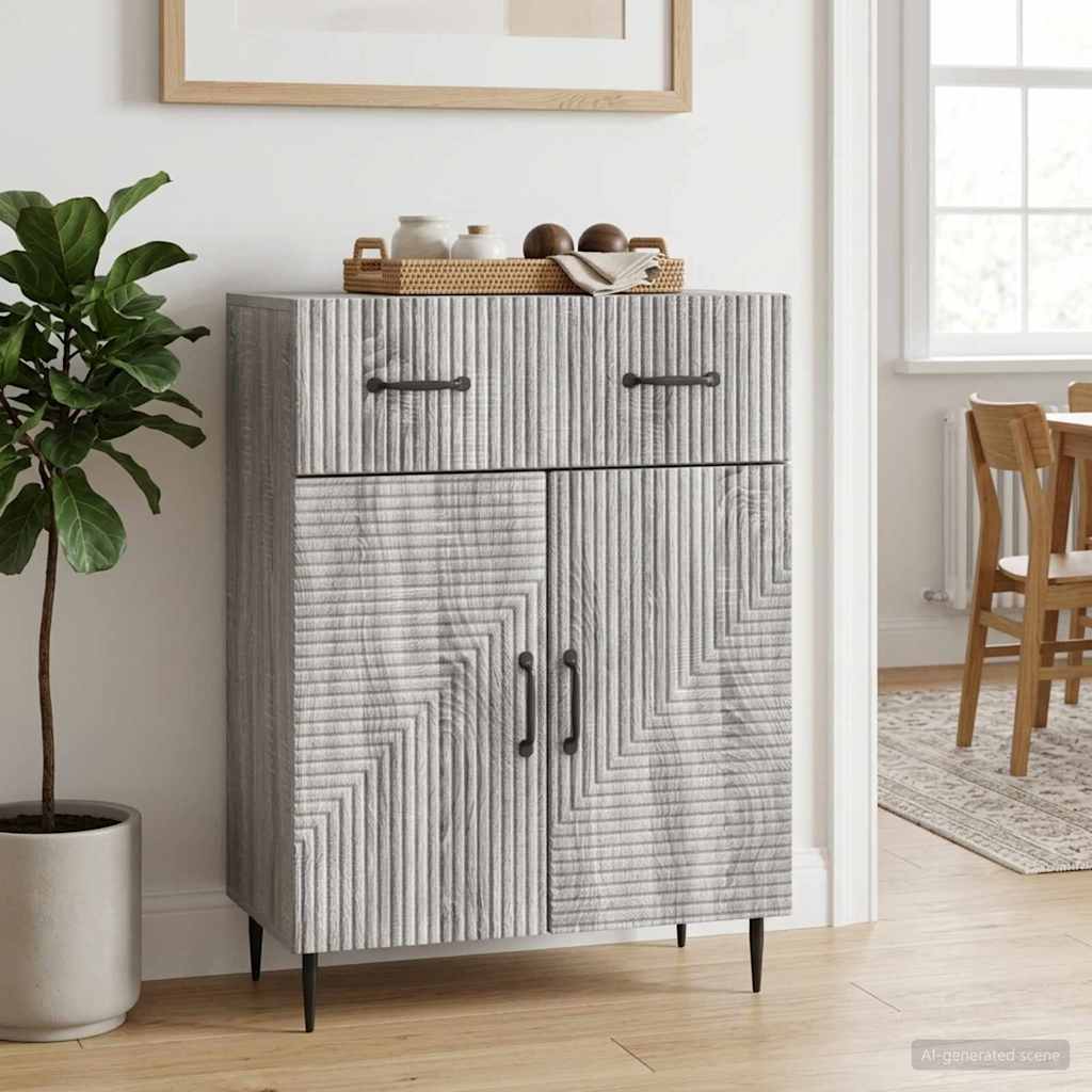 Credenza Grigio Sonoma 66 x 34,5 x 89,5 cm Legno ingegnerizzato