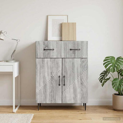Credenza Grigio Sonoma 66 x 34,5 x 89,5 cm Legno ingegnerizzato
