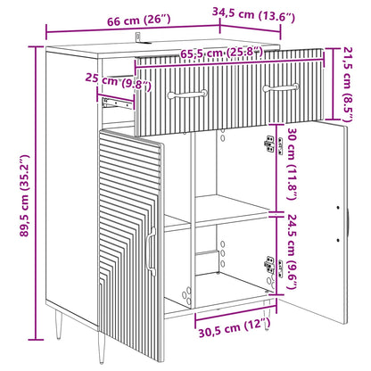 Credenza Legno antico 66 x 34,5 x 89,5 cm Legno ingegnerizzato | homemem39