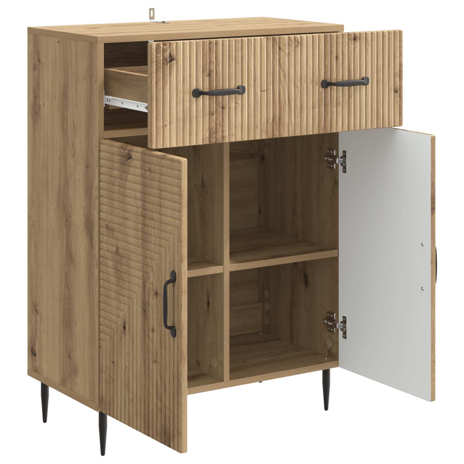 Credenza con cassetto Rovere Artigianale 66 x 34,5 x 89,5 cm | homemem39