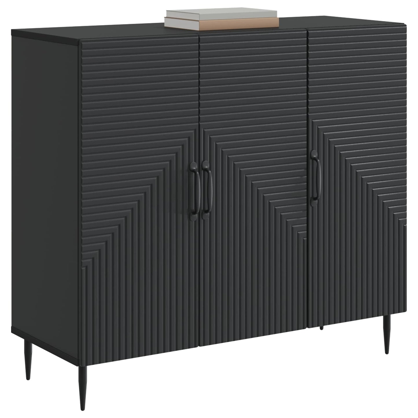 Credenza Nero 89 x 34,5 x 80 cm Legno ingegnerizzato