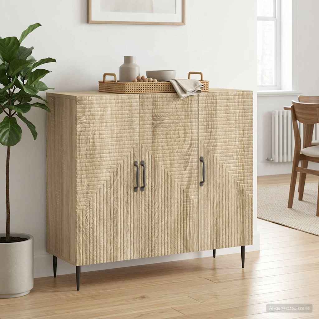 Credenza Rovere Sonoma 89 x 34,5 x 80 cm Legno ingegnerizzato