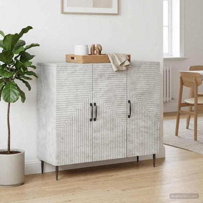 Credenza Grigio Cemento 89 x 34,5 x 80 cm Legno ingegnerizzato