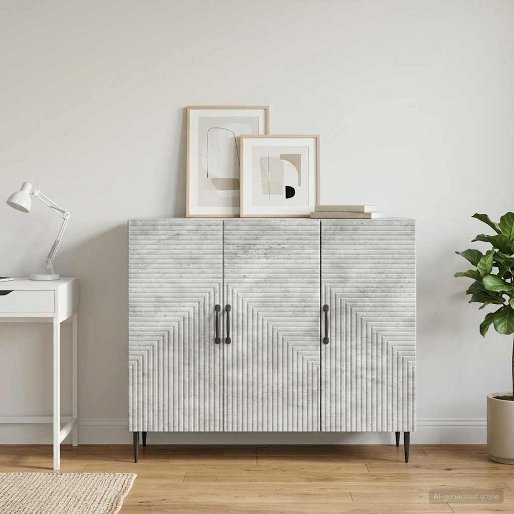 Credenza Grigio Cemento 89 x 34,5 x 80 cm Legno ingegnerizzato