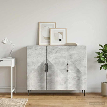 Credenza Grigio Cemento 89 x 34,5 x 80 cm Legno ingegnerizzato