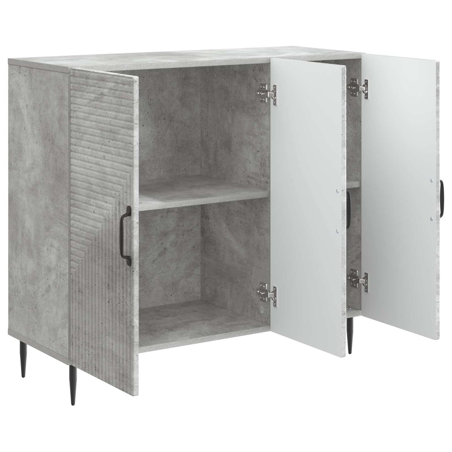 Credenza Grigio Cemento 89 x 34,5 x 80 cm Legno ingegnerizzato