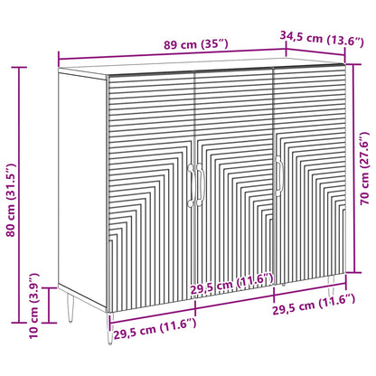 Credenza Grigio Cemento 89 x 34,5 x 80 cm Legno ingegnerizzato | homemem39