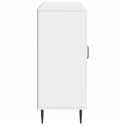 Credenza Bianco Lucido 89 x 34,5 x 80 cm Legno ingegnerizzato
