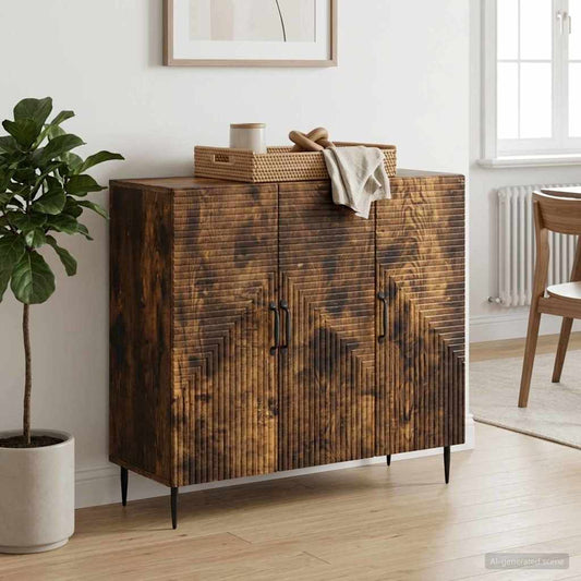 Credenza Rovere Fumo 89 x 34,5 x 80 cm Legno ingegnerizzato