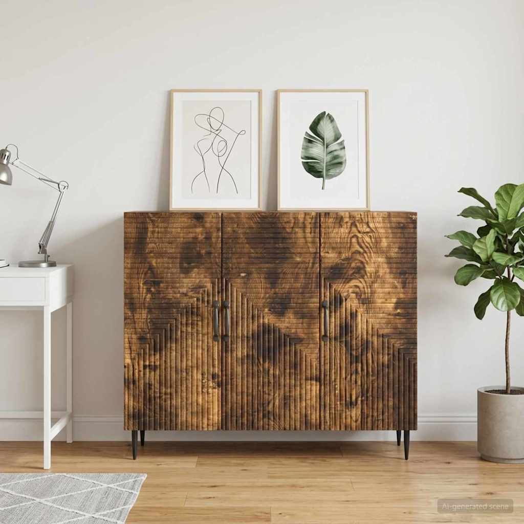 Credenza Rovere Fumo 89 x 34,5 x 80 cm Legno ingegnerizzato
