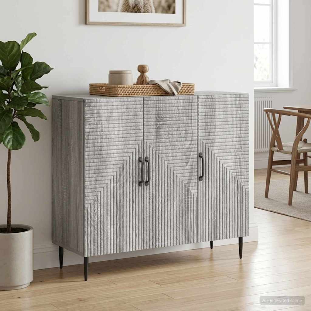 Credenza Grigio Sonoma 89 x 34,5 x 80 cm Legno ingegnerizzato