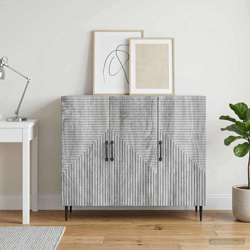 Credenza Grigio Sonoma 89 x 34,5 x 80 cm Legno ingegnerizzato