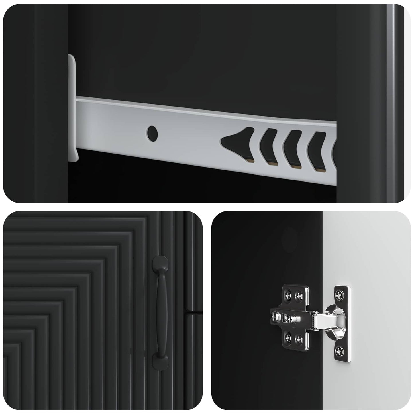 Credenza Nero 89 x 34,5 x 60 cm Legno ingegnerizzato | homemem39