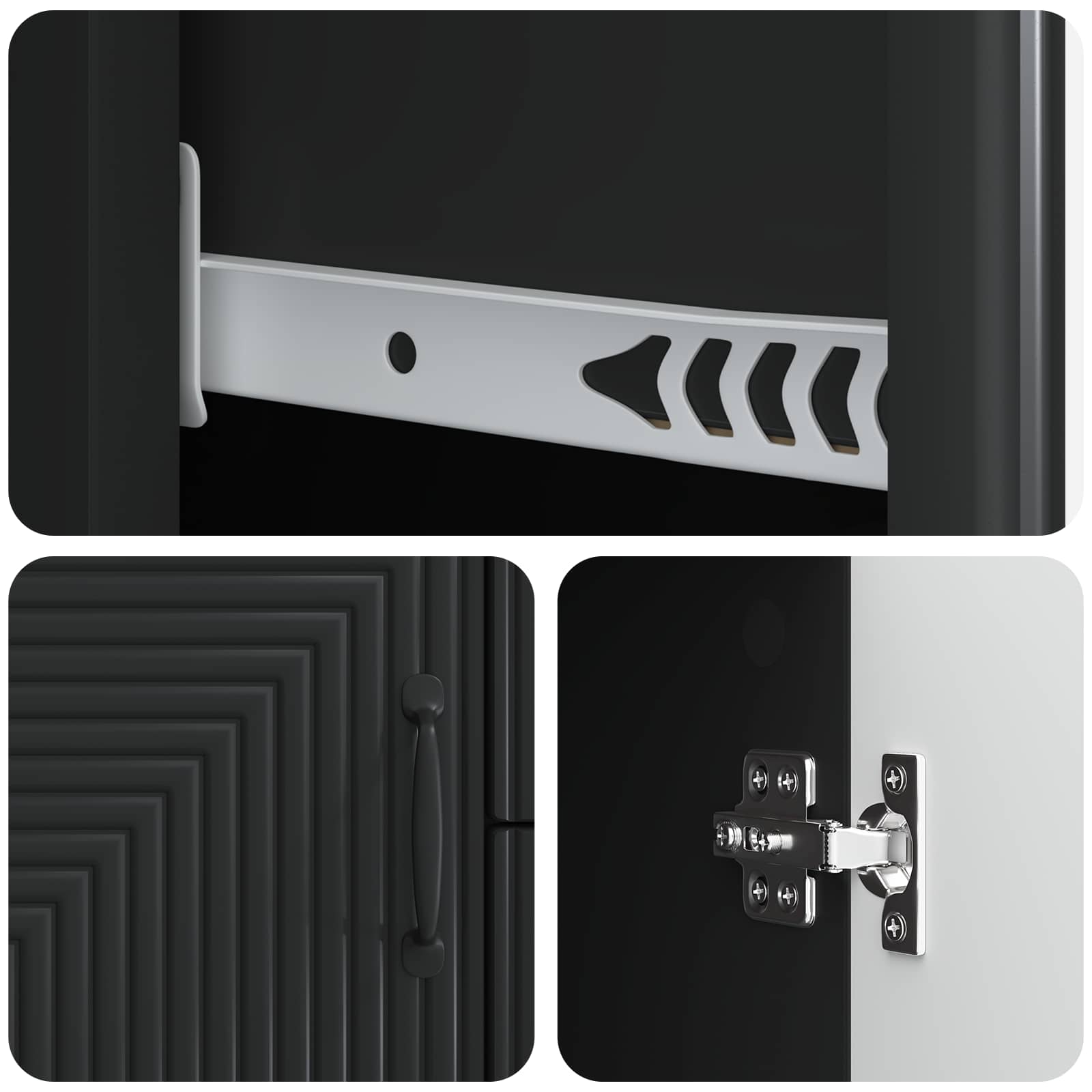 Credenza Nero 89 x 34,5 x 60 cm Legno ingegnerizzato | homemem39