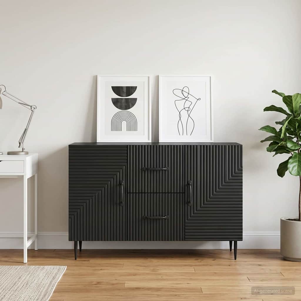 Credenza Nero 89 x 34,5 x 60 cm Legno ingegnerizzato