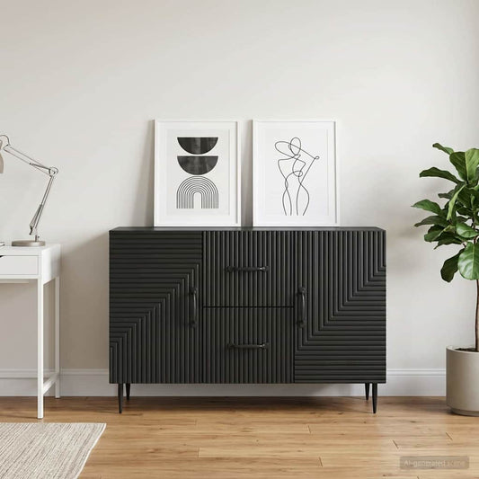 Credenza Nero 89 x 34,5 x 60 cm Legno ingegnerizzato