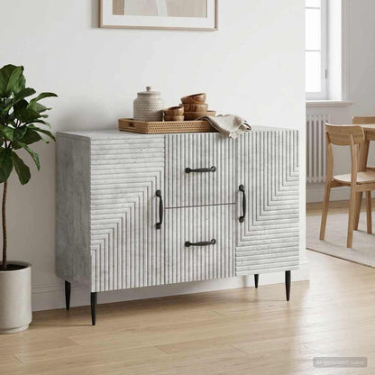 Credenza Grigio Cemento 89 x 34,5 x 60 cm Legno ingegnerizzato