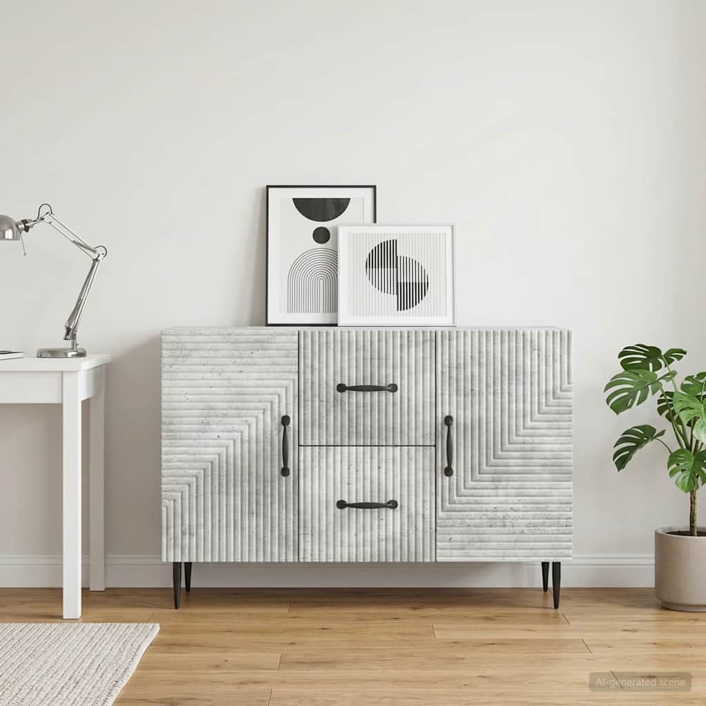 Credenza Grigio Cemento 89 x 34,5 x 60 cm Legno ingegnerizzato
