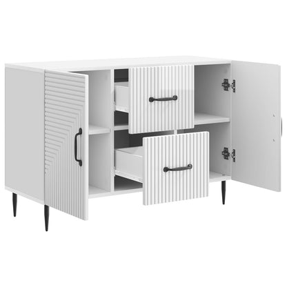 Credenza Bianco Lucido 89 x 34,5 x 60 cm Legno ingegnerizzato | homemem39