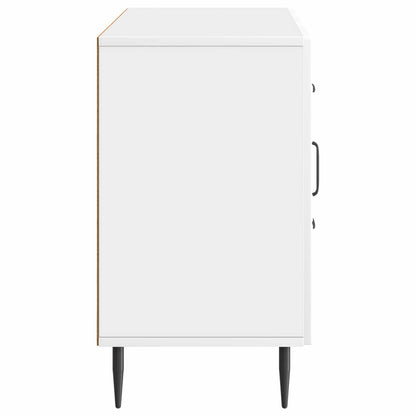 Credenza Bianco Lucido 89 x 34,5 x 60 cm Legno ingegnerizzato