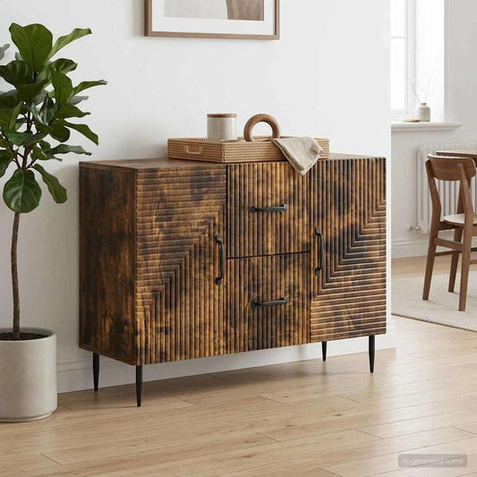 Credenza Rovere Fumo 89 x 34,5 x 60 cm Legno ingegnerizzato