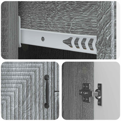 Credenza Grigio Sonoma 89 x 34,5 x 60 cm Legno ingegnerizzato | homemem39