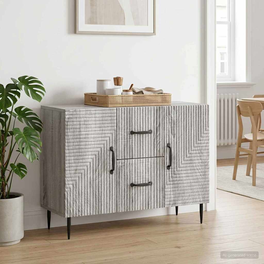 Credenza Grigio Sonoma 89 x 34,5 x 60 cm Legno ingegnerizzato