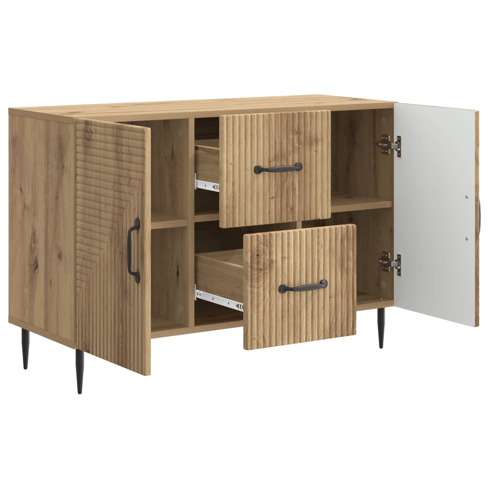 Credenza con cassetto Rovere Artigianale 89 x 34,5 x 60 cm | homemem39