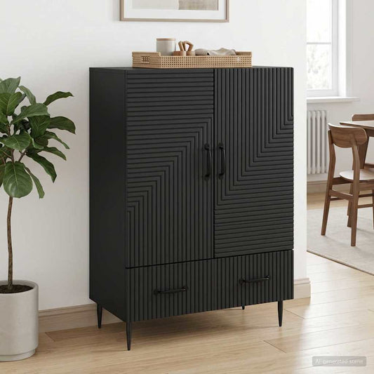 Credenza Nero 66 x 34,5 x 95 cm Legno ingegnerizzato