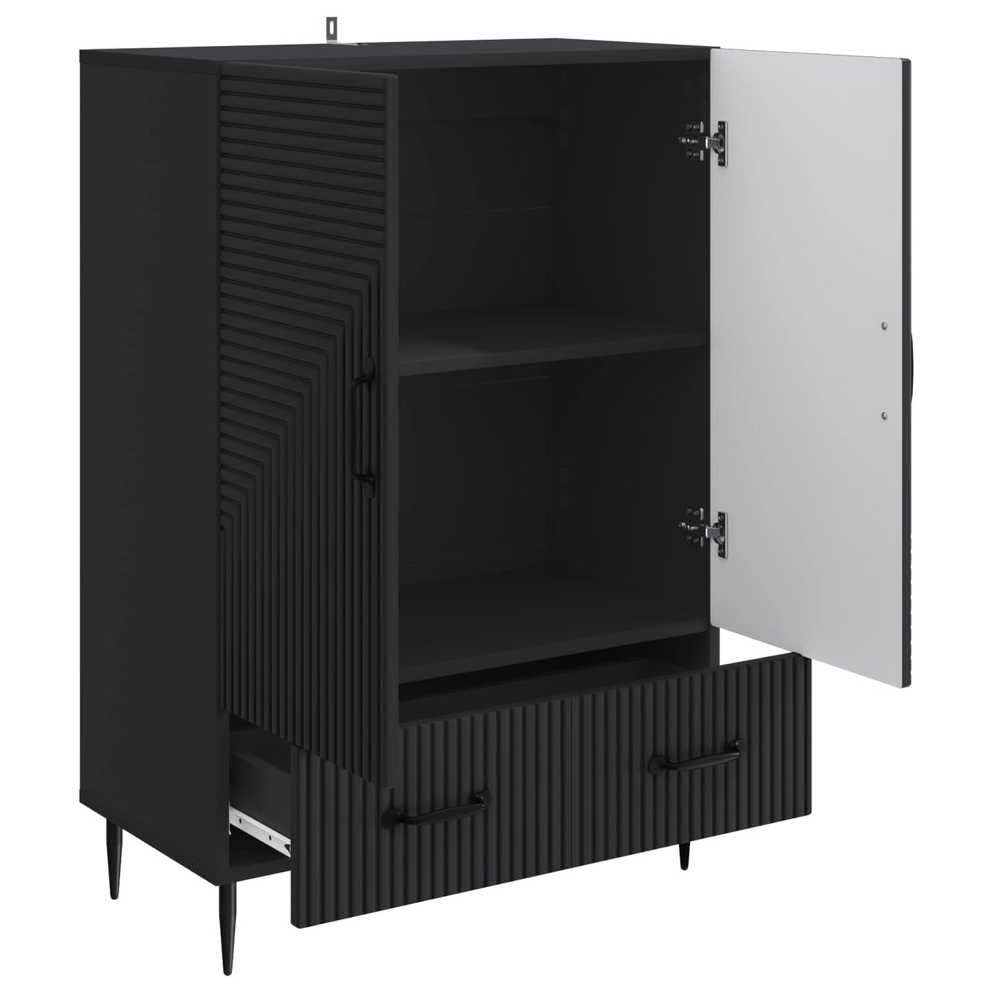 Credenza Nero 66 x 34,5 x 95 cm Legno ingegnerizzato