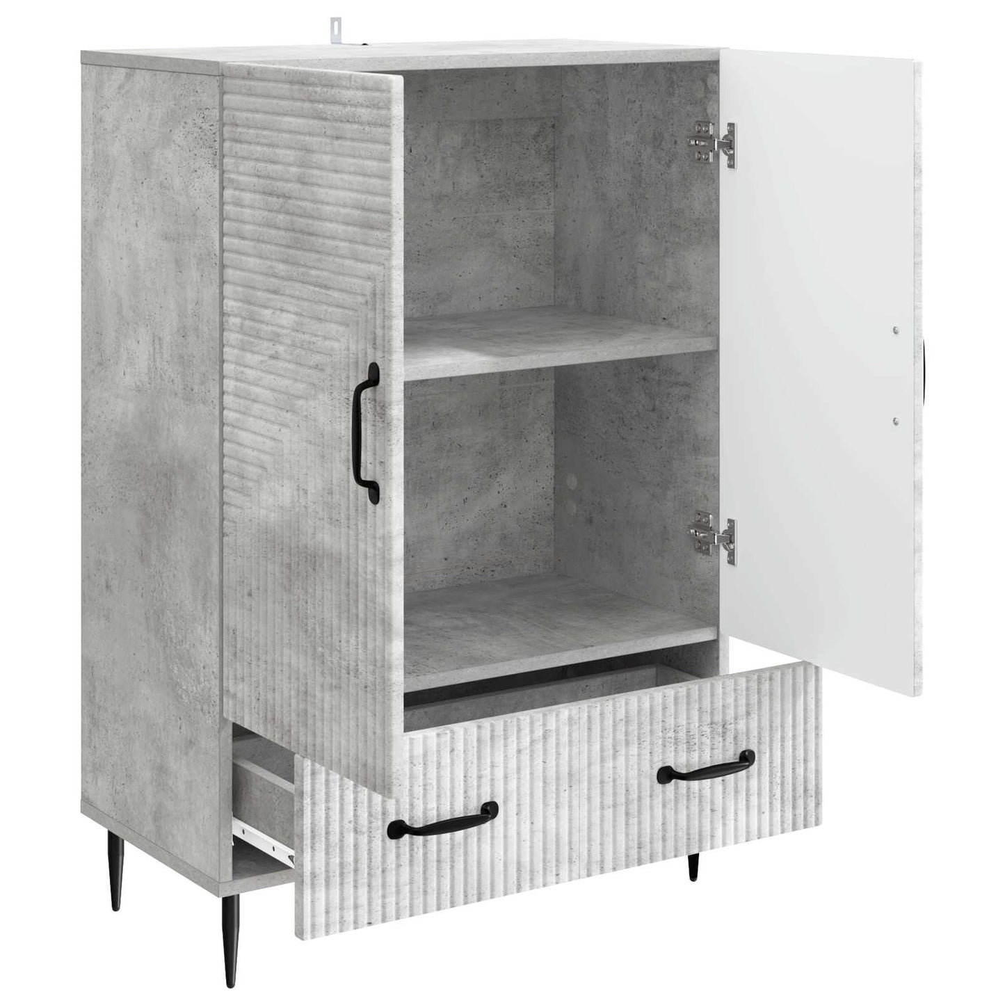 Credenza Grigio Cemento 66 x 34,5 x 95 cm Legno ingegnerizzato