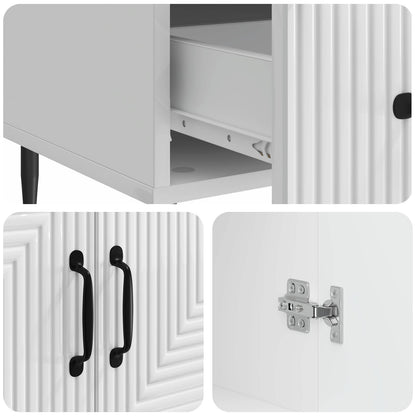 Credenza Bianco Lucido 66 x 34,5 x 95 cm Legno ingegnerizzato | homemem39