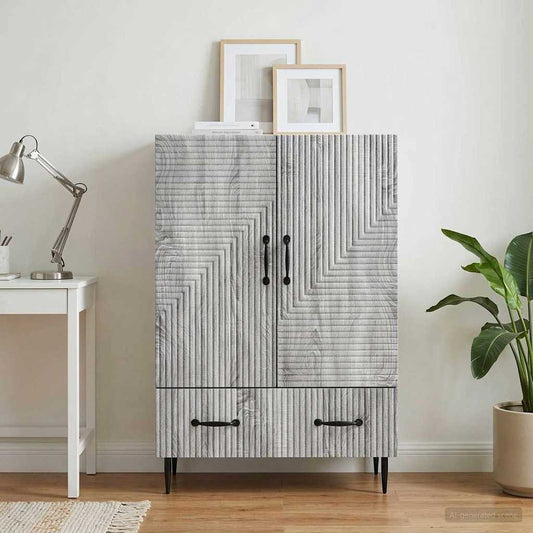 Credenza Grigio Sonoma 66 x 34,5 x 95 cm Legno ingegnerizzato