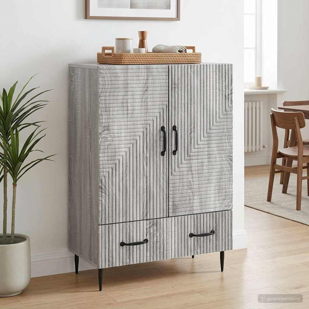 Credenza Grigio Sonoma 66 x 34,5 x 95 cm Legno ingegnerizzato