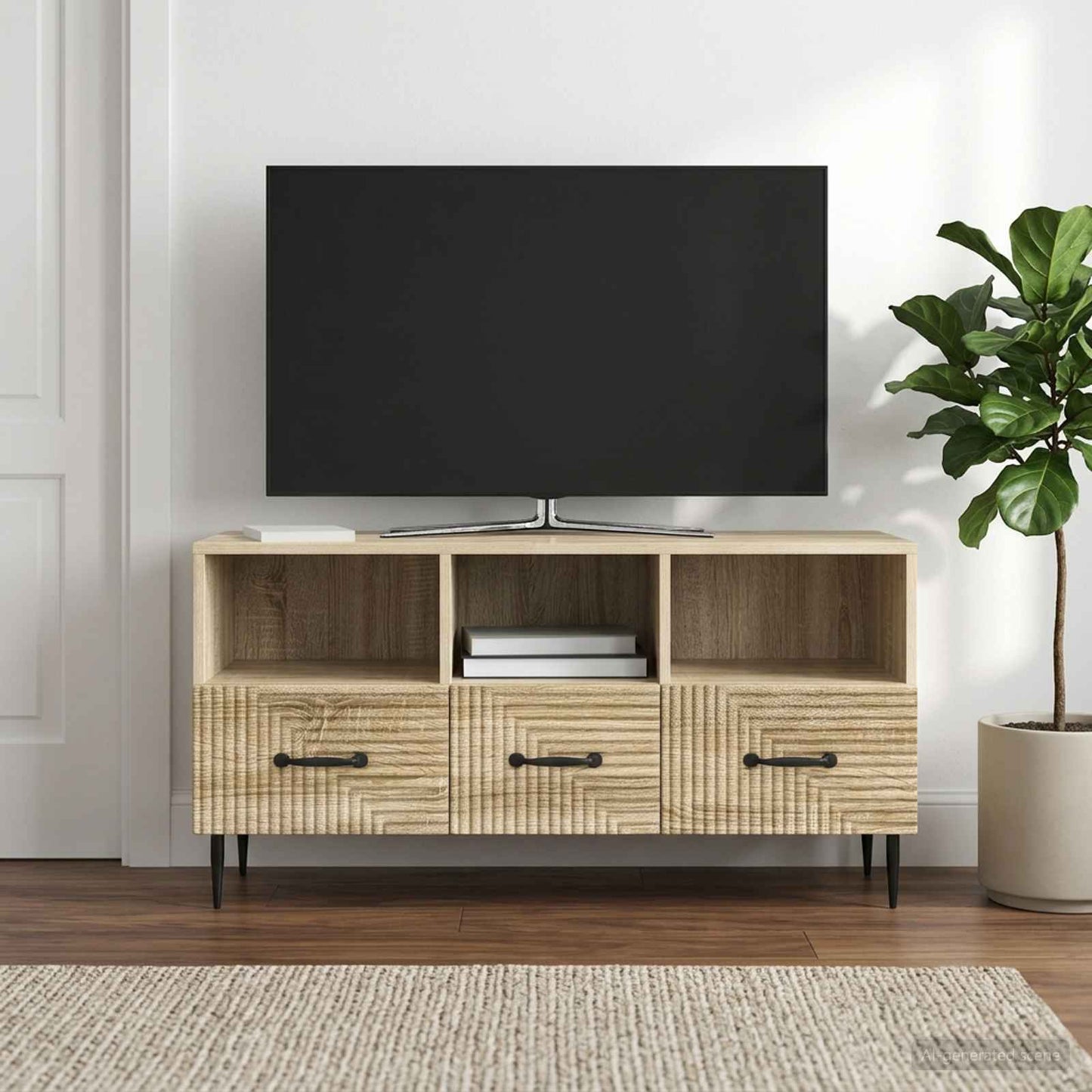 Mobile TV Rovere Sonoma 102 x 34,5 x 50 cm Legno ingegnerizzato
